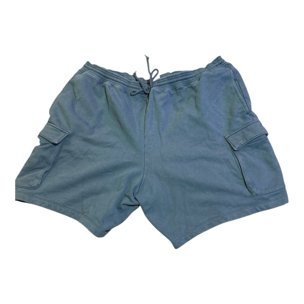 GAP Men’s Blue Terry Knit Cargo Shorts with Elastic Drawstring Waistband XXL